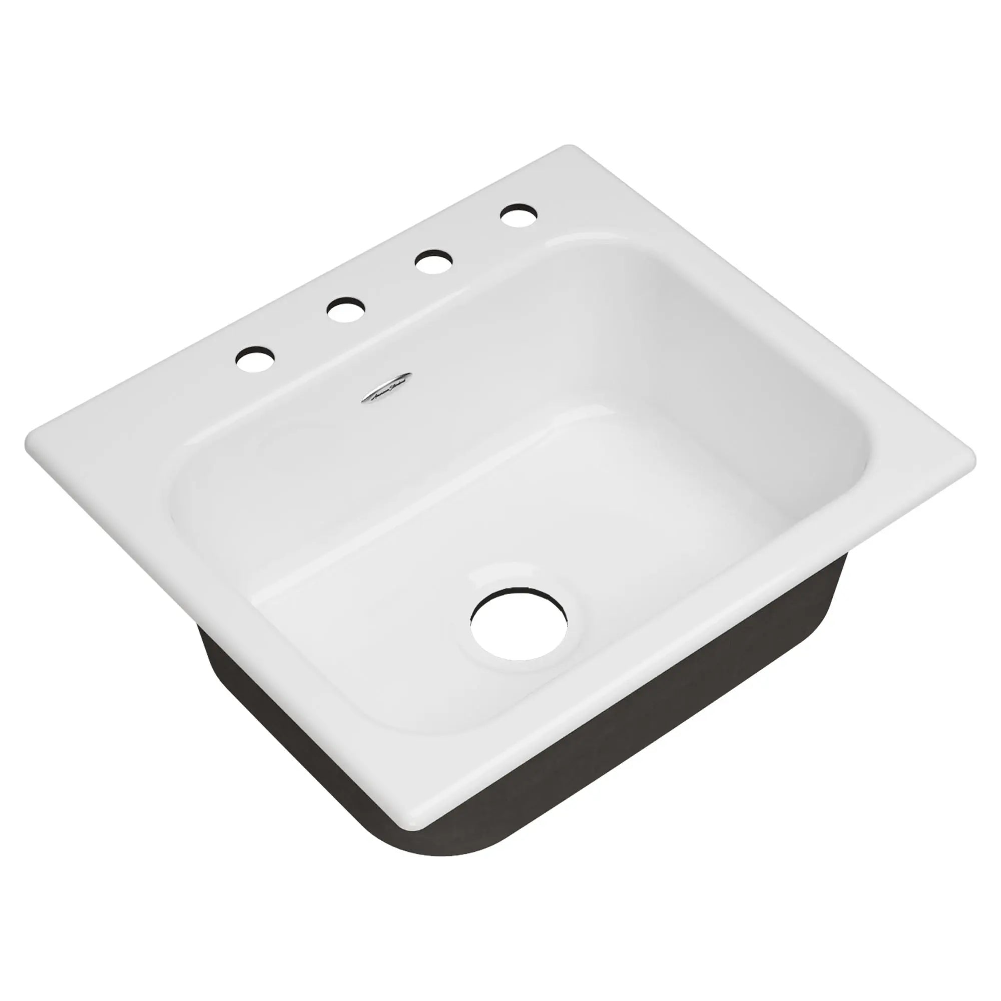 Quince 25 x 22-Inch Cast Iron 4-Hole Drop-In Single-Bowl Kitchen Sink // BRILLIANT WHITE // 62714_77SB25224308_0_CDNwebp.webp