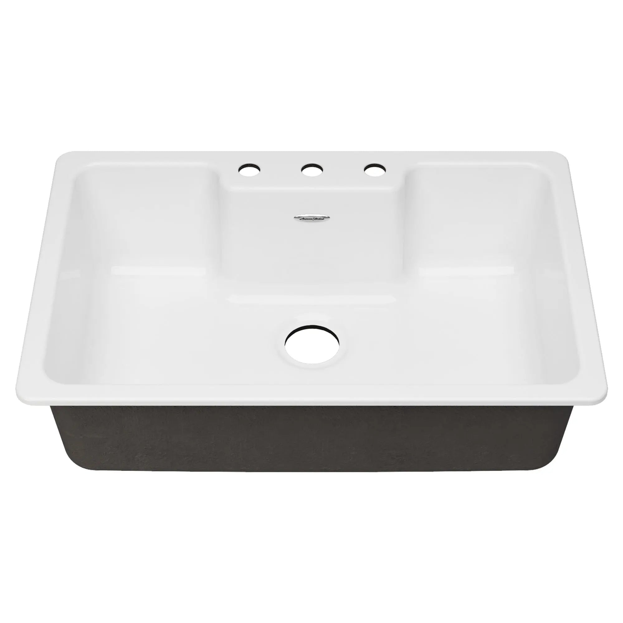 Quince 33 x 22-Inch Cast Iron 3-Hole Drop-In Single-Bowl Kitchen Sink // BRILLIANT WHITE // 62733_77SB33223.308_1_0_CDNwebp.webp