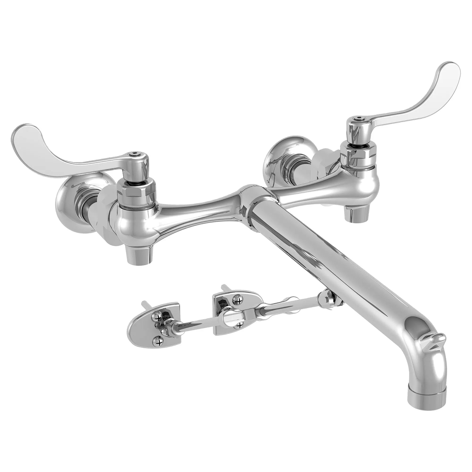 Bottom Brace Wall-Mount Service Sink Faucet With 12-Inch Spout and Offset Shanks // POLISHED CHROME // 63199_8345115002_0_CDNwebp.webp