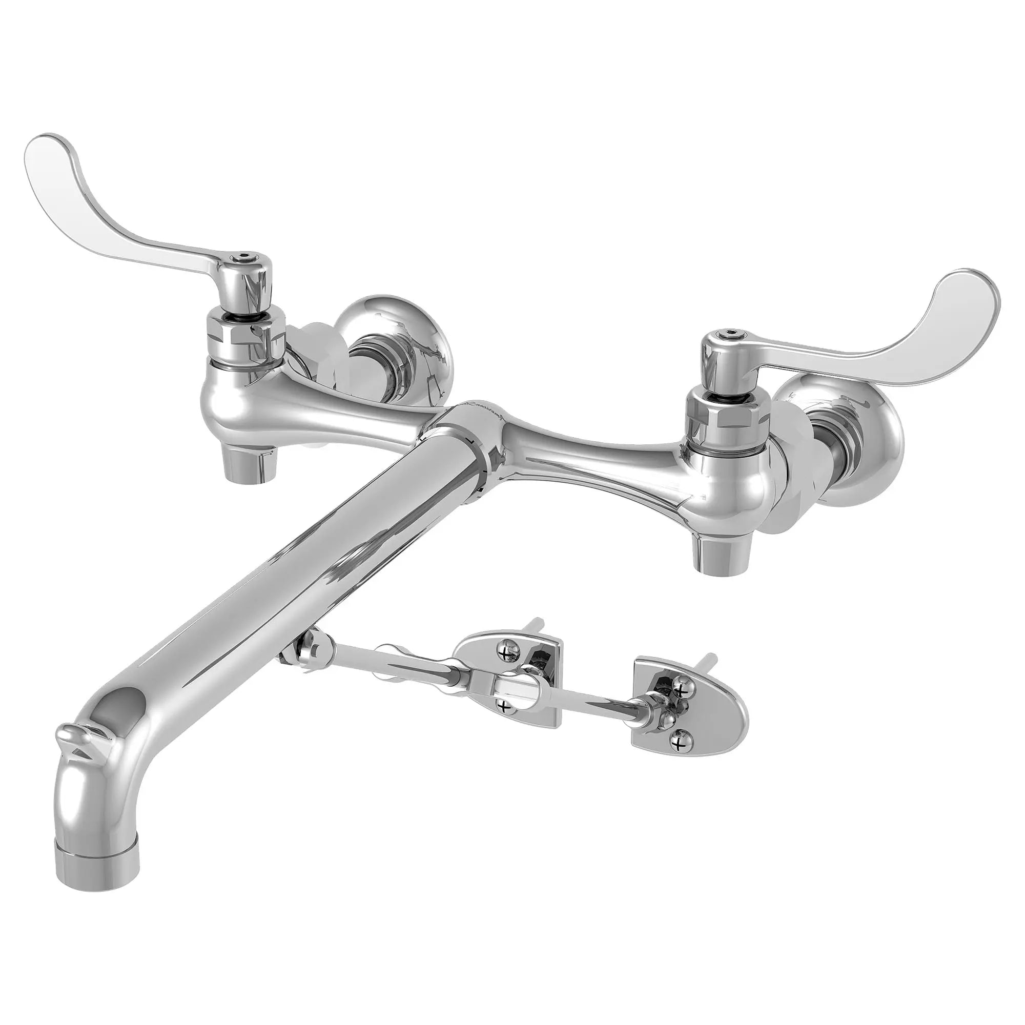 Bottom Brace Wall-Mount Service Sink Faucet With 12-Inch Spout and Offset Shanks // POLISHED CHROME // 63200_8345115002_1_0_CDNwebp.webp