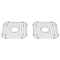 [8431000.075] Delancey 36-Inch Double Bowl Apron Front Kitchen Sink Grid – Pack of 2 - Stainless Steel