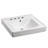 [9024024EC.020] Decorum® Wall-Hung EverClean® Sink With 4-Inch Centerset and Extra Left-Hand Hole - White