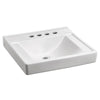 [9024914EC.020] Decorum® Wall-Hung EverClean® Sink Less Overflow With 4-Inch Centerset and Extra Right-Hand Hole - White