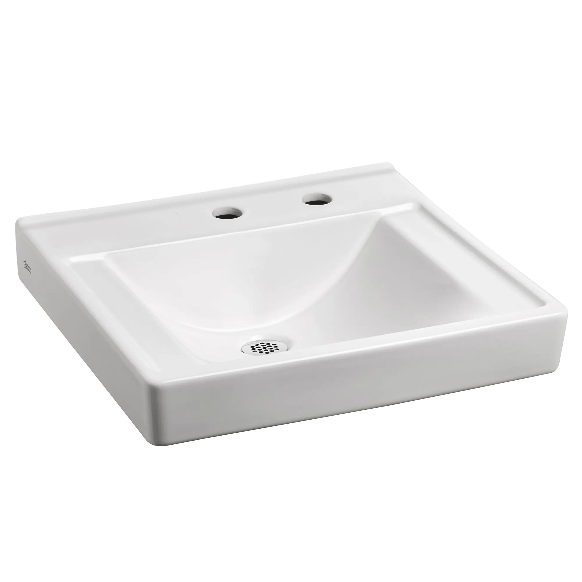 Decorum® Wall-Hung EverClean® Sink Less Overflow With Center Hole Only and Extra Left-Hand Hole // WHITE // 63845_9024911EC020_0_CDNwebp.webp