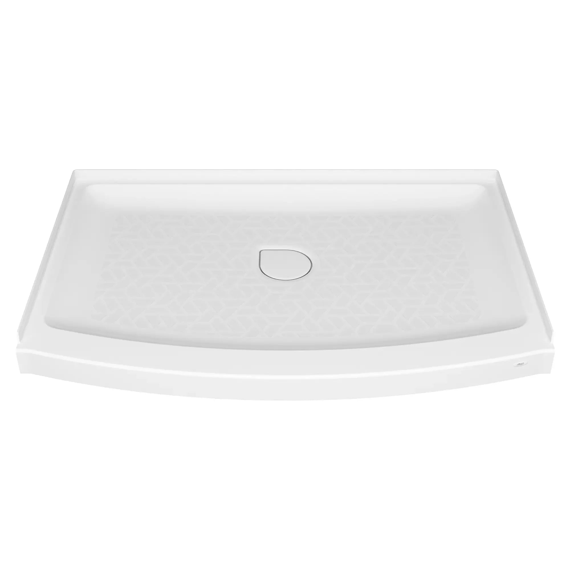 Elevate 48x30-inch Curved Shower Base with Center Drain Outlet // ARCTIC // 64729_A8015TCO011_CDNwebp.webp