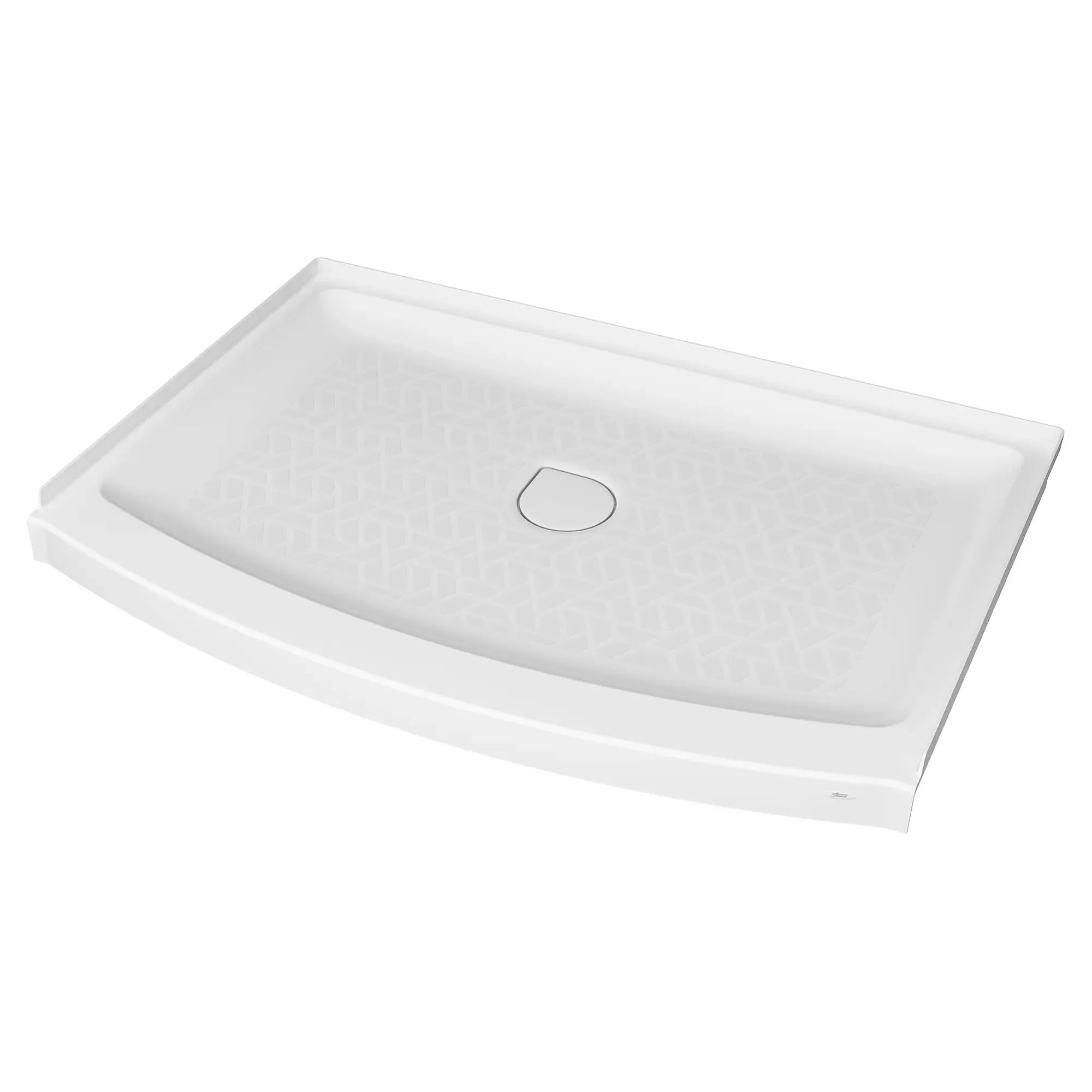 Elevate 48x30-inch Curved Shower Base with Center Drain Outlet // ARCTIC // 64731_A8015TCO011_2_CDNwebp.webp