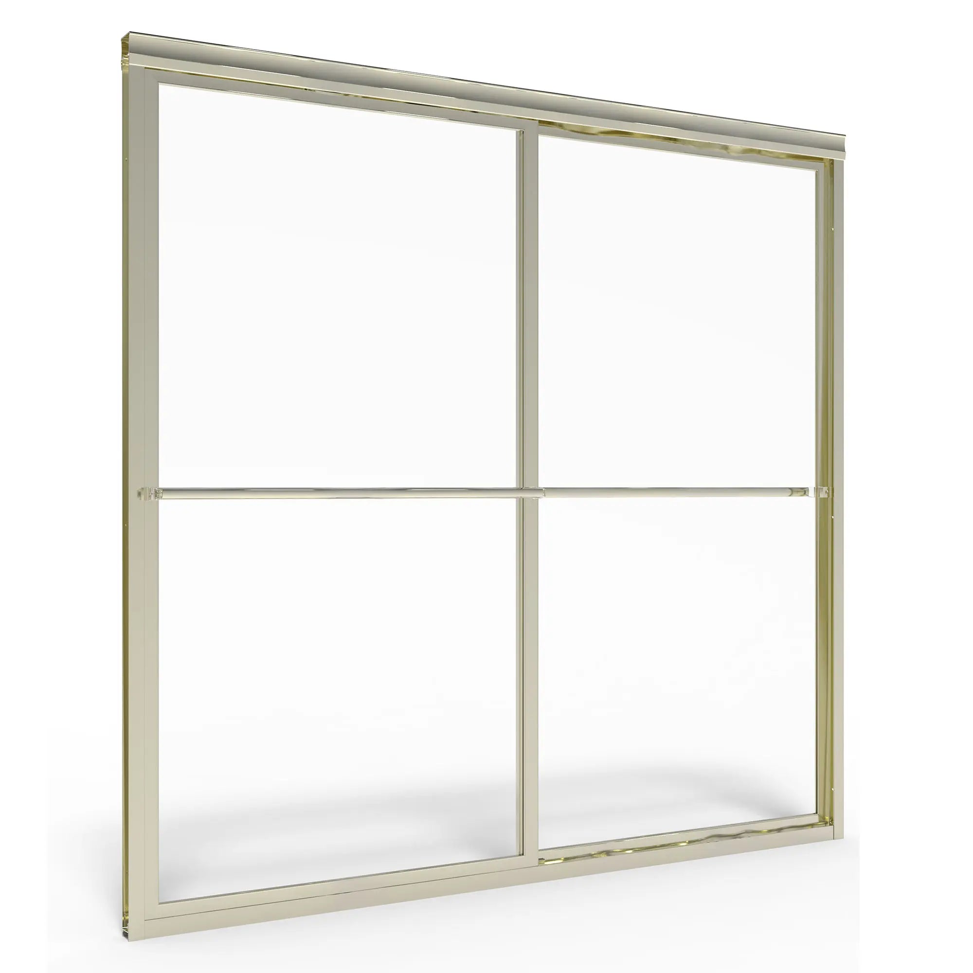 Prestige 60 x 58-1/2-Inch Height Framed Sliding Tub Door with Clear Glass // BRUSHED NICKEL // 65002_AM00750400006_CDNwebp.webp