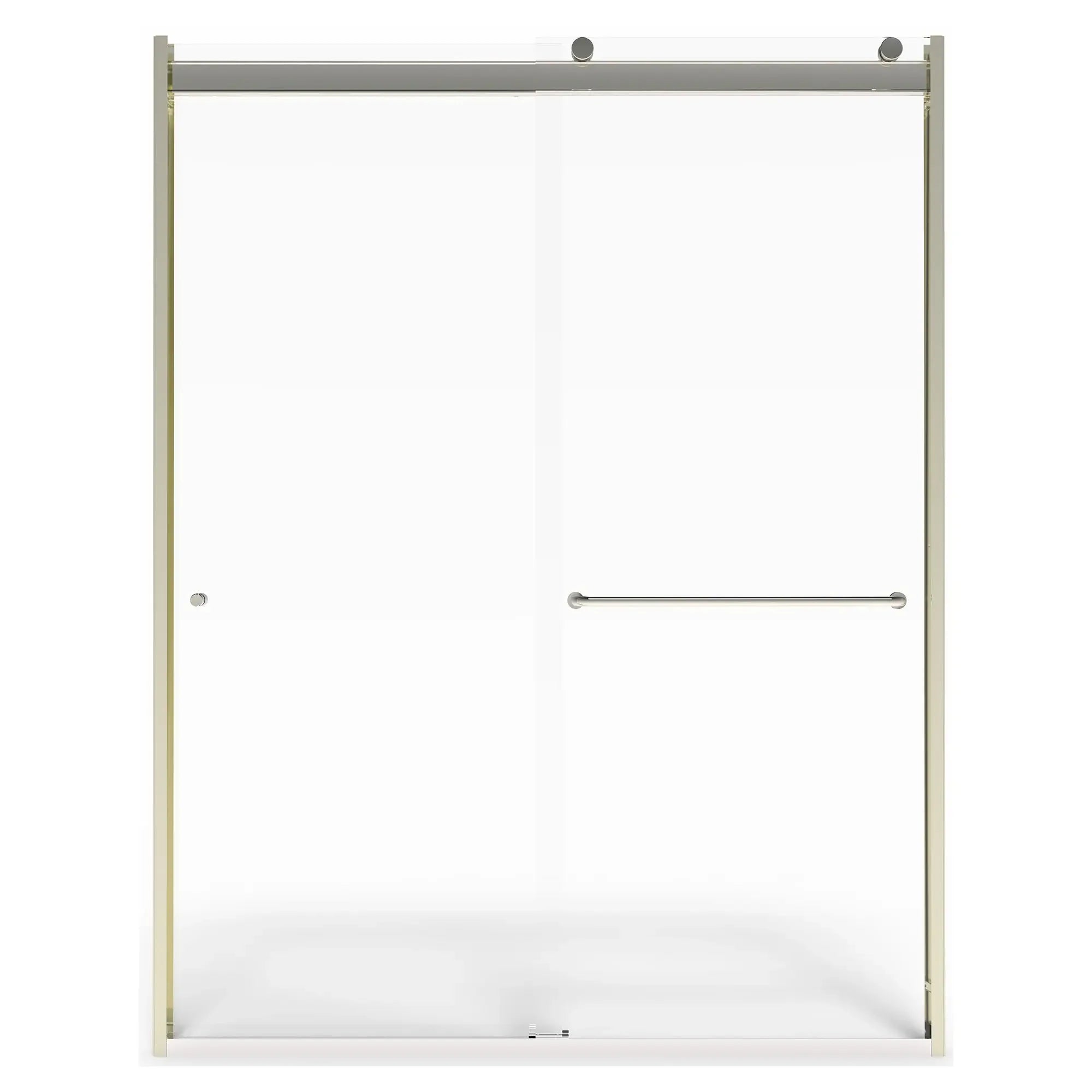 48 x 76-Inch Height Semi-Frameless Top-Roller Sliding Shower Door // BRUSHED NICKEL // 65048_AM00810400.006_CDNwebp.webp