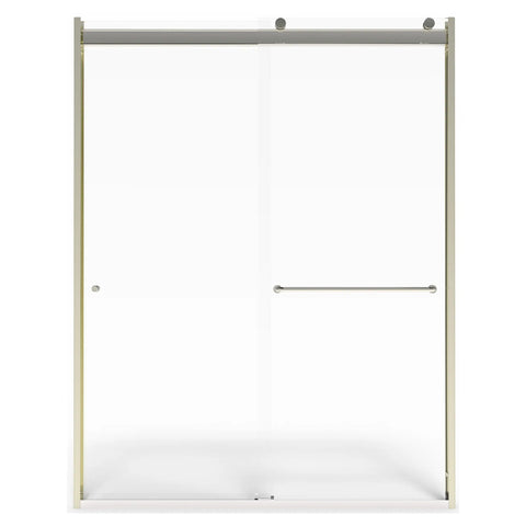 60 x 76-Inch Height Semi-Frameless Top-Roller Sliding Shower Door