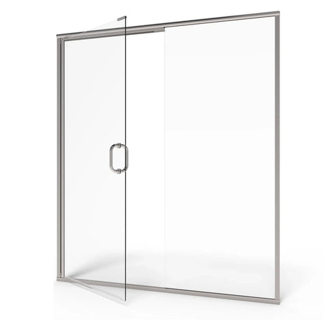 60 x 76-Inch Height Semi-Frameless Swing Door With Panel