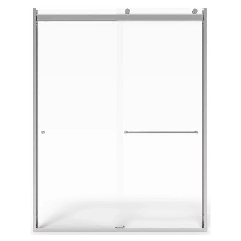48 x 70-Inch Height Semi-Frameless Top-Roller Sliding Shower Door