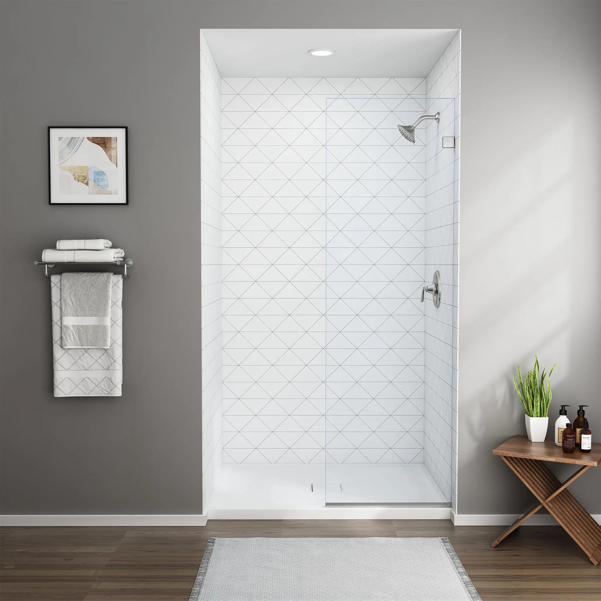24 x 76-Inch Height Frameless Shower Screen