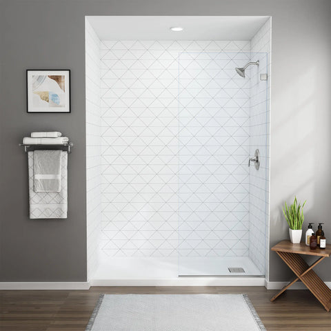 30 x 76-Inch Height Frameless Shower Screen