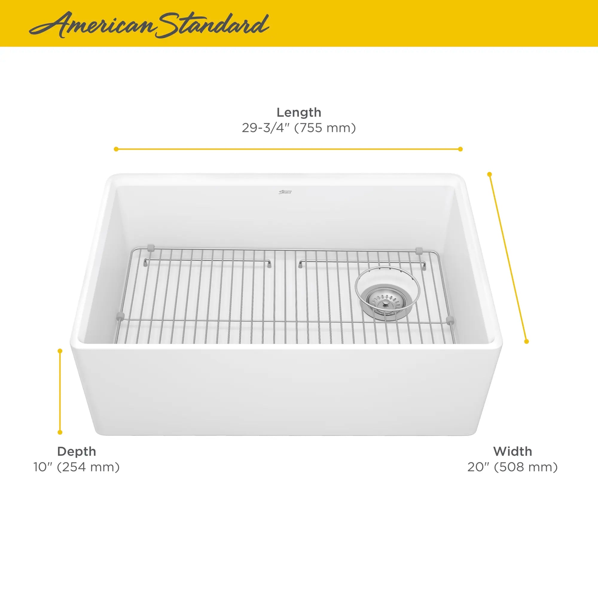 Avery® 30 x 20-Inch Fine Fireclay Undermount or Flush Mount Single Bowl Apron Front Kitchen Sink // ALABASTER WHITE // 67020_AS_AveryFFCSinks_Info_1180SB3020.291_F-2_0_CDNwebp.webp