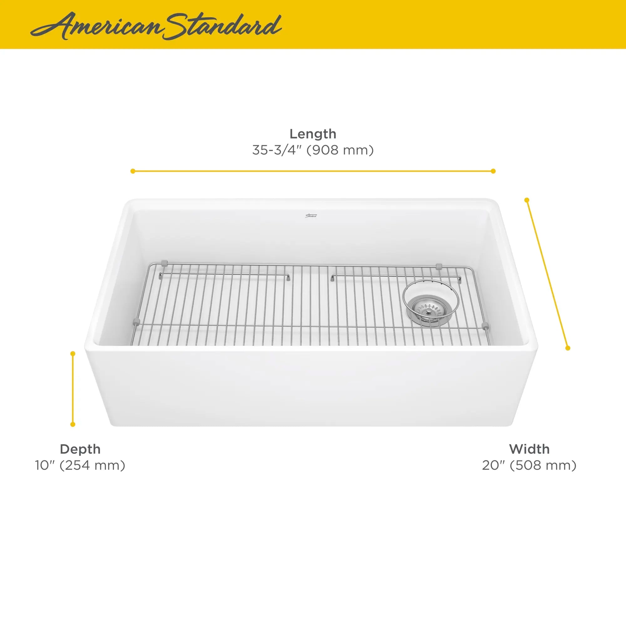 Avery® 36 x 20-Inch Fine Fireclay Undermount or Flush Mount Single Bowl Apron Front Kitchen Sink // ALABASTER WHITE // 67025_AS_AveryFFCSinks_Info_1180SB3620.291_F-2_0_CDNwebp.webp