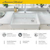 [1180SB3620.291] Avery® 36 x 20-Inch Fine Fireclay Undermount or Flush Mount Single Bowl Apron Front Kitchen Sink - Alabaster White