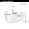 [2764014M202.011] Cadet® 66 x 32-Inch Freestanding Bathtub With Polished Chrome Finish Filler and Drain Kit - Arctic