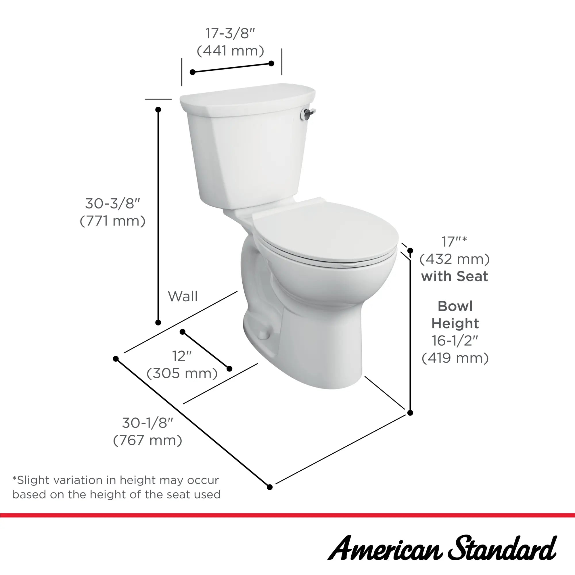 Cadet® PRO Two-Piece 1.6 gpf/6.0 Lpf Chair Height Elongated Right-Hand Trip Lever Toilet Less Seat // WHITE // 67094_Cadet_Infographic_215AA005_215AA105_0001_SEPT2025_1_CDNwebp.webp
