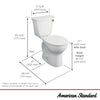 [215BA105.020] Cadet® PRO Two-Piece 1.28 gpf/4.8 Lpf Chair Height Round Front Right-Hand Trip Lever Toilet Less Seat - White