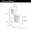 [212AA104.020] Retrospect Champion PRO Two-Piece 1.28 gpf/4.8 Lpf Chair Height Elongated Toilet Less Seat - White