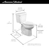 [221AB104.020] Colony® Two-Piece 1.28 gpf/4.8 Lpf Chair Height Elongated 10-Inch Rough Toilet Less Seat - White