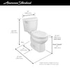 [221DA004.020] Colony® Two-Piece 1.6 gpf/6.0 Lpf Standard Height Round Front Toilet Less Seat - White