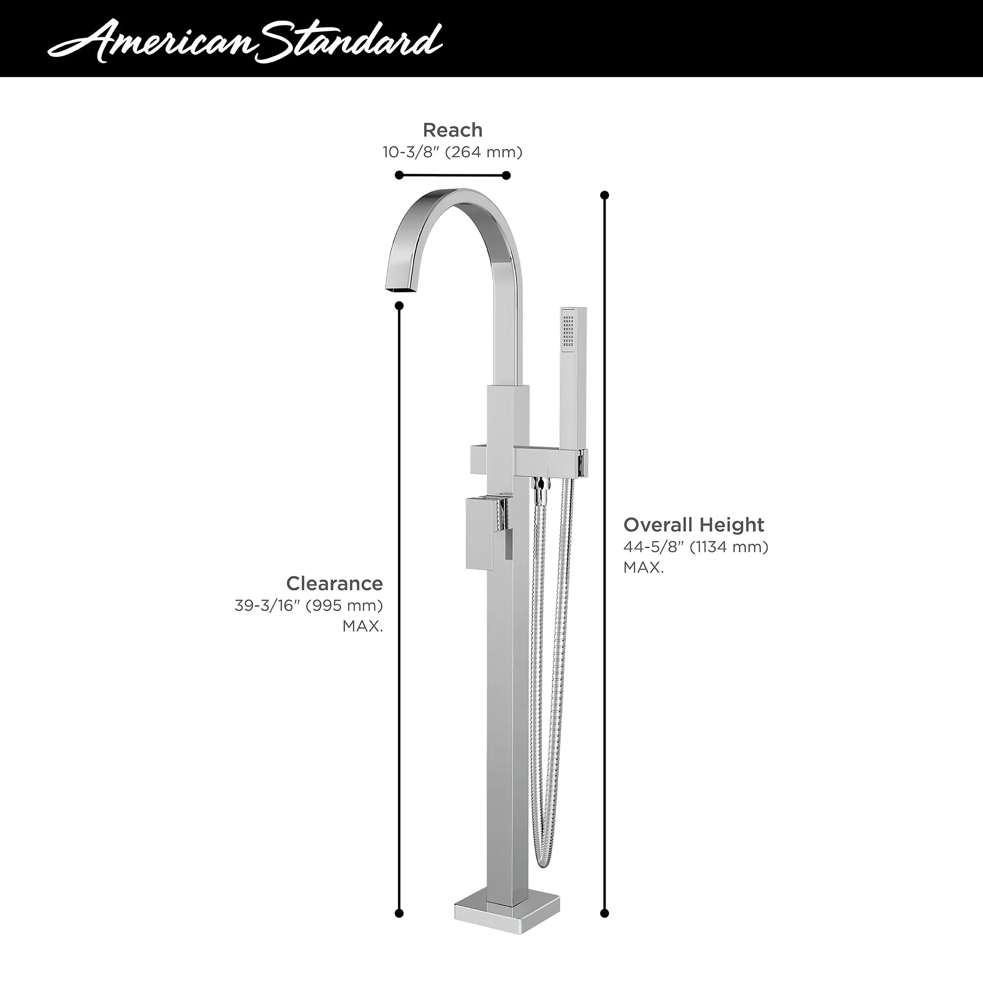 Contemporary Square Freestanding Bathtub Faucet With Lever Handle for Flash® Rough-In Valve // POLISHED CHROME // 67330_2019_AS_Contemporary_Freestanding_Filler_T184951_Info.jpg_1_0_CDNwebp.webp