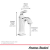 [7612107.002] Crawford Single Hole Single-Handle Bathroom Faucet 1.2 gpm/4.5 L/min With Lever Handle - Polished Chrome
