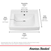 [9134004EC.020] Decorum® 21 x 20-1/4-Inch (533 x 514 mm) Wall-Hung EverClean® Sink With 4-Inch Centerset - White