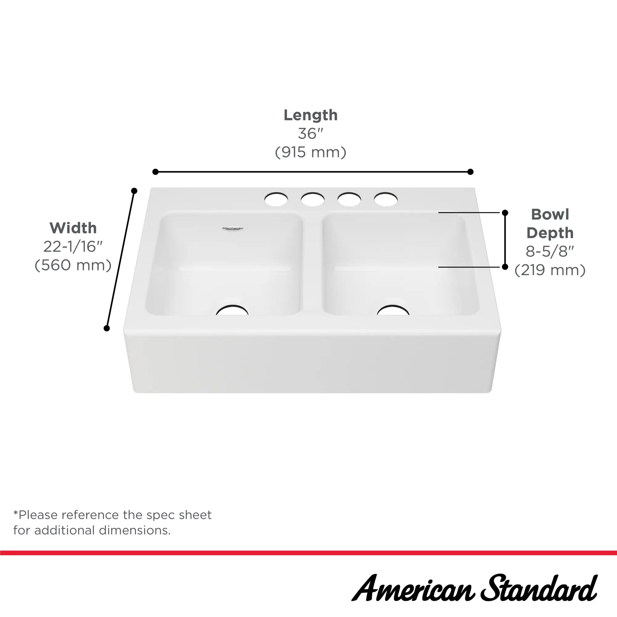 Delancey 36 x 22-Inch Cast Iron 4-Hole Undermount Double-Bowl Apron Front Kitchen Sink // 36 X 22 IN / BRILLIANT WHITE // 67393_Delancey_Infographic_77DB36220A_0001_SEPT2025_2_CDNwebp.webp