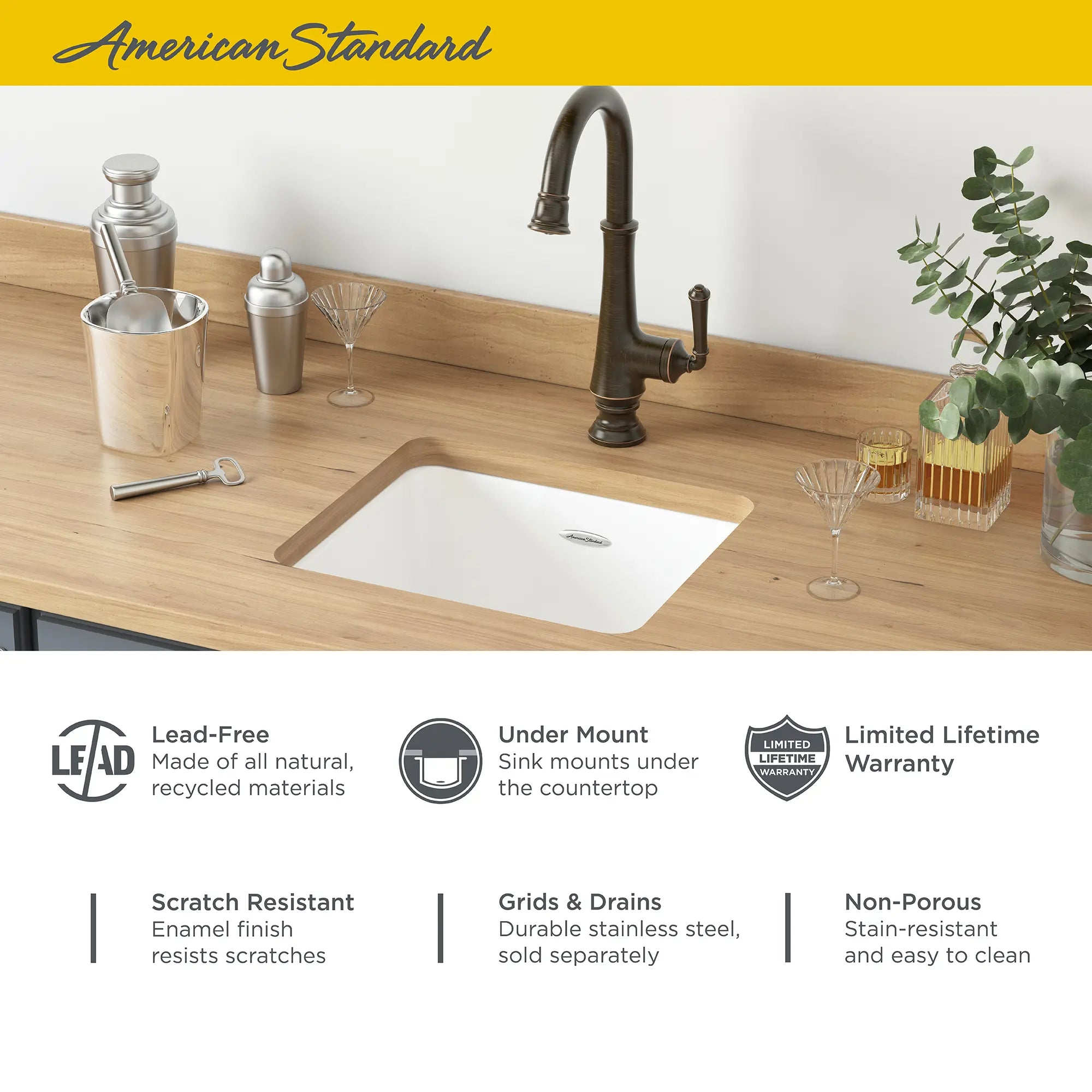 Delancey 18 x 16-Inch Cast Iron Undermount Single-Bowl Kitchen Sink // BRILLIANT WHITE // 67395_AS_Delancey_Cast_Iron_Kitchen_Sink_77SB16180308_Infographic_1_0_CDNwebp.webp
