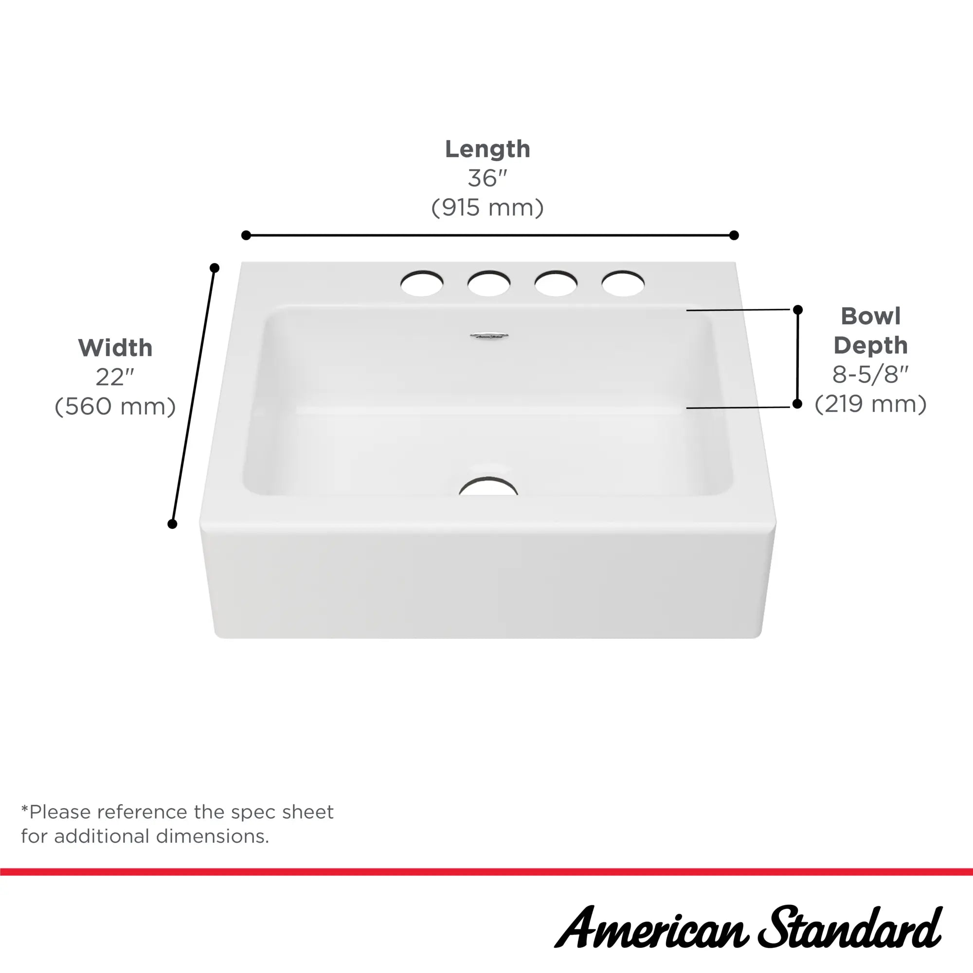Delancey 36 x 22-Inch Cast Iron 4-Hole Undermount Single-Bowl Apron Front Kitchen Sink // 36 X 22 IN / BRILLIANT WHITE // 67400_Delancey_Infographic_77SB36220A308_0001_SEPT2025_2_CDNwebp.webp