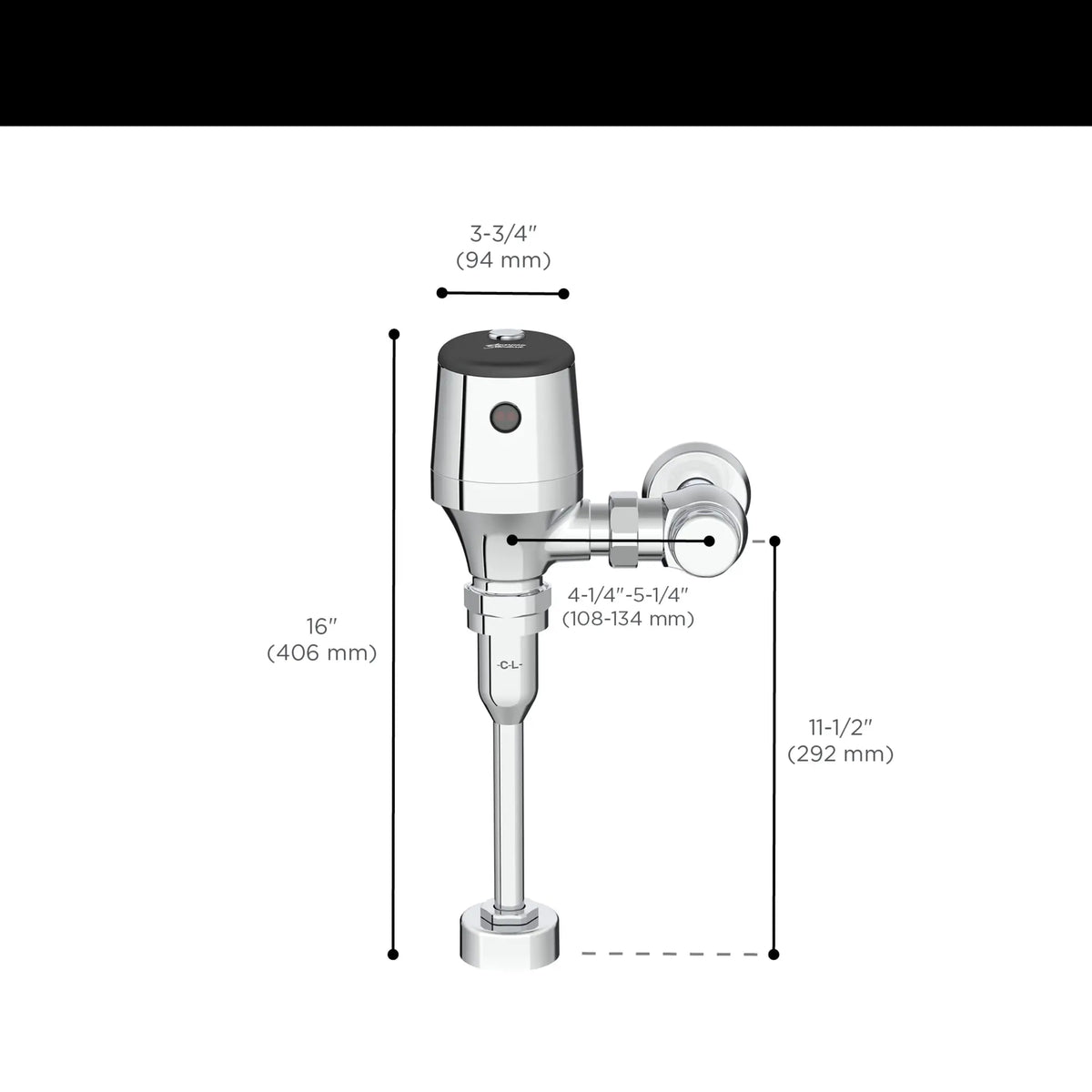 Urinal Control Ultima® Selectronic® Exposed Urinal Flush Valve, Diaphragm Type, Base