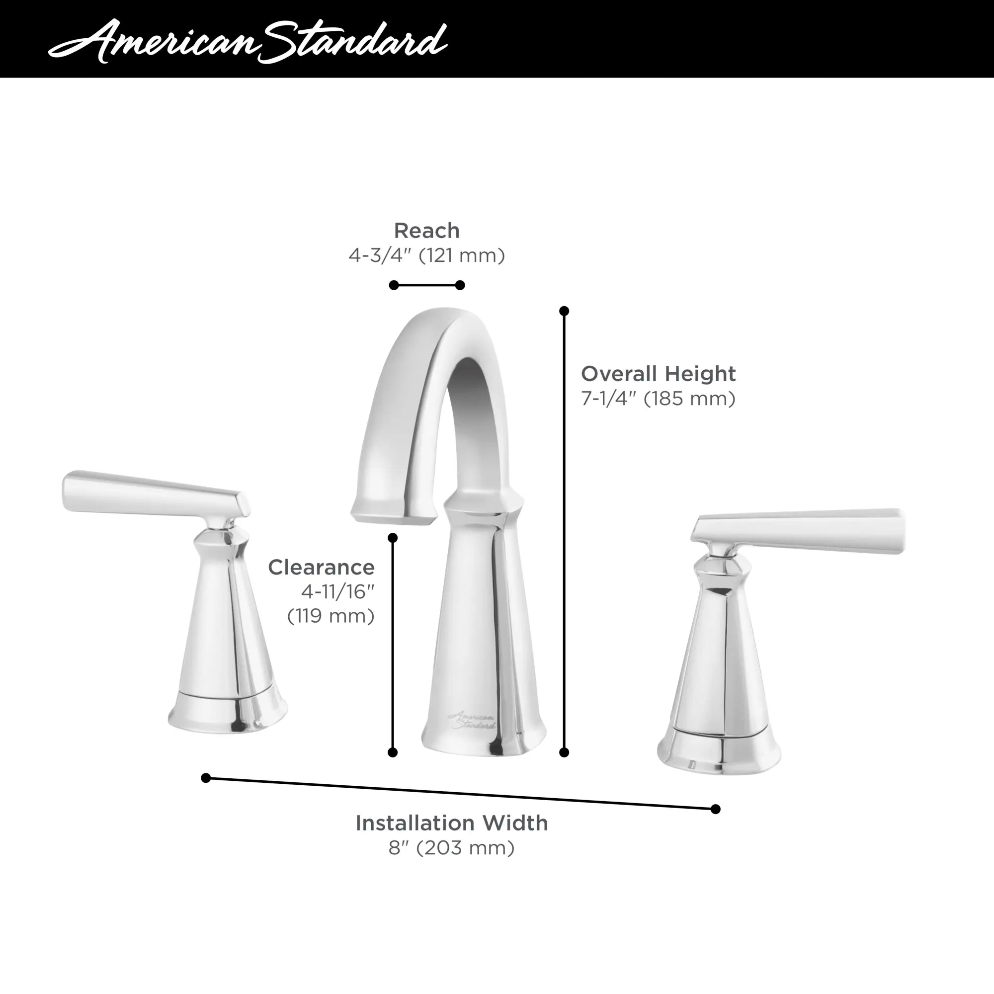 Edgemere® 8-Inch Widespread 2-Handle Bathroom Faucet 1.2 gpm/4.5 L/min With Lever Handles // POLISHED CHROME // 67426_2019_AS_Edgemere_Faucets_Infographics_F4_0_CDNwebp.webp