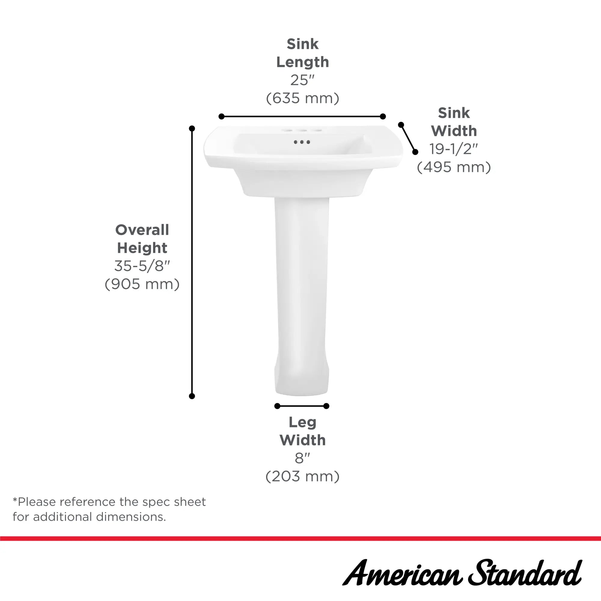 Edgemere 4-Inch Centerset Pedestal Sink Top and Leg Combination // WHITE // 67455_Edgemere_Infographic_0445400_0001_SEPT2025_1_CDNwebp.webp