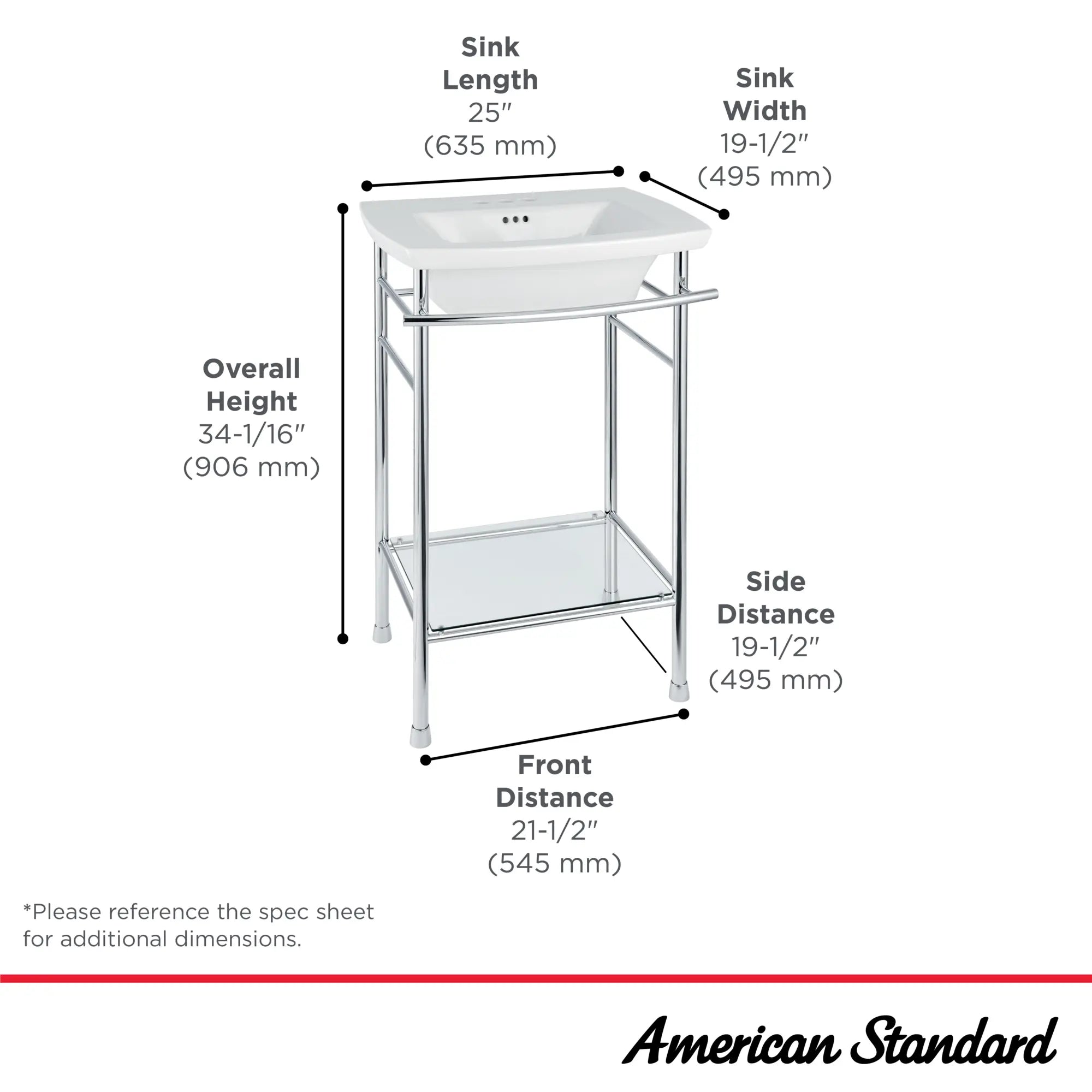 Edgemere® Console Table // POLISHED CHROME // 67457_Edgemere_Infographic_8719000_0001_SEPT2025_1_CDNwebp.webp