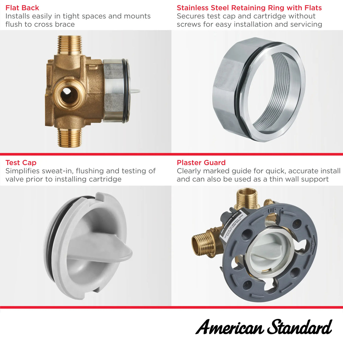 Shower Faucet Rough In Flash® Shower Rough-In Valve With Universal Inlets/Outlets With Screwd