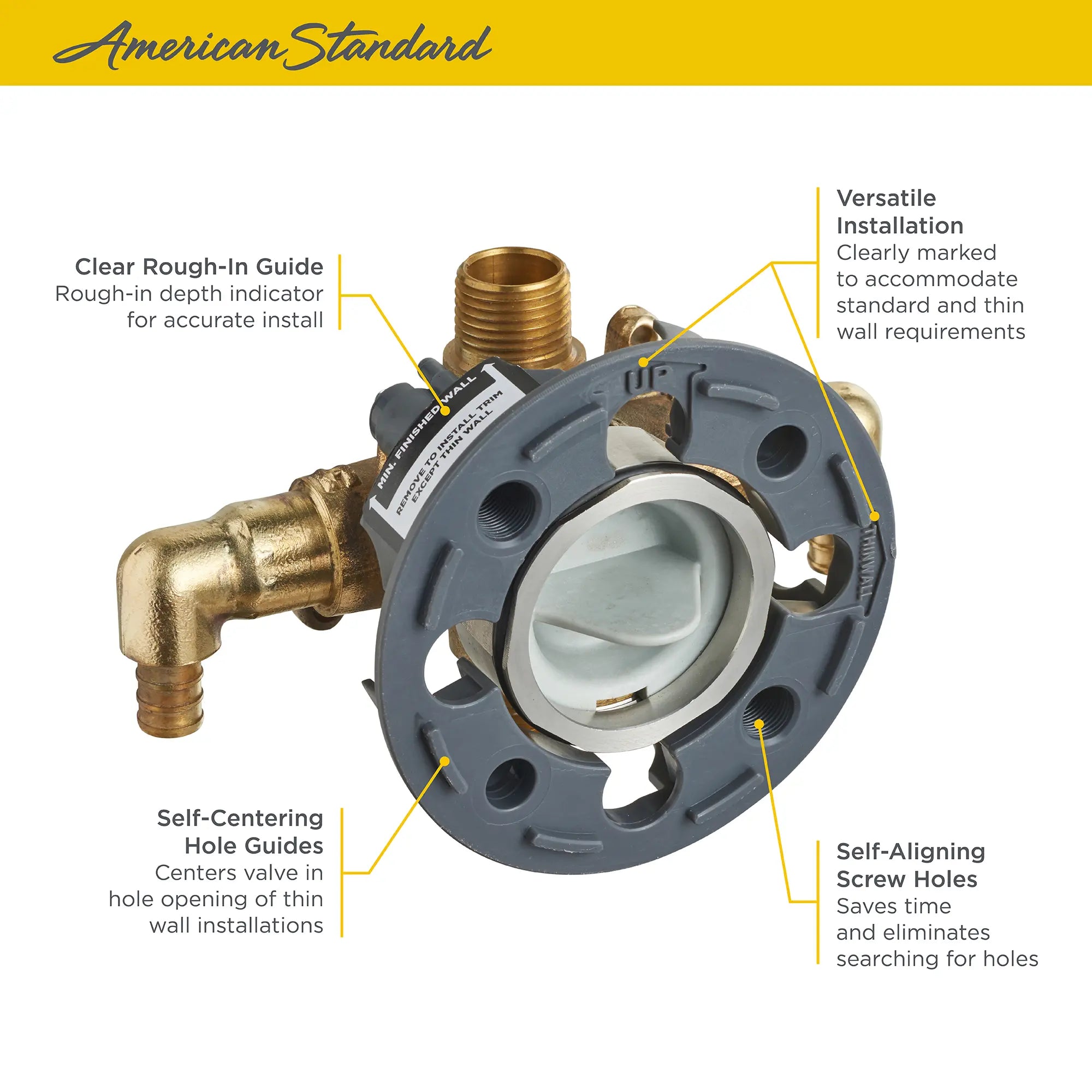 Flash® Shower Rough-In Valve With PEX Inlet Elbows/Universal Outlets for Crimp Ring System // NO FINISH // 67554_Flash_Valve_RU107E_Info_2_0_CDNwebp_b53e75be-64f3-4f72-9c50-9660c55b19f0.webp