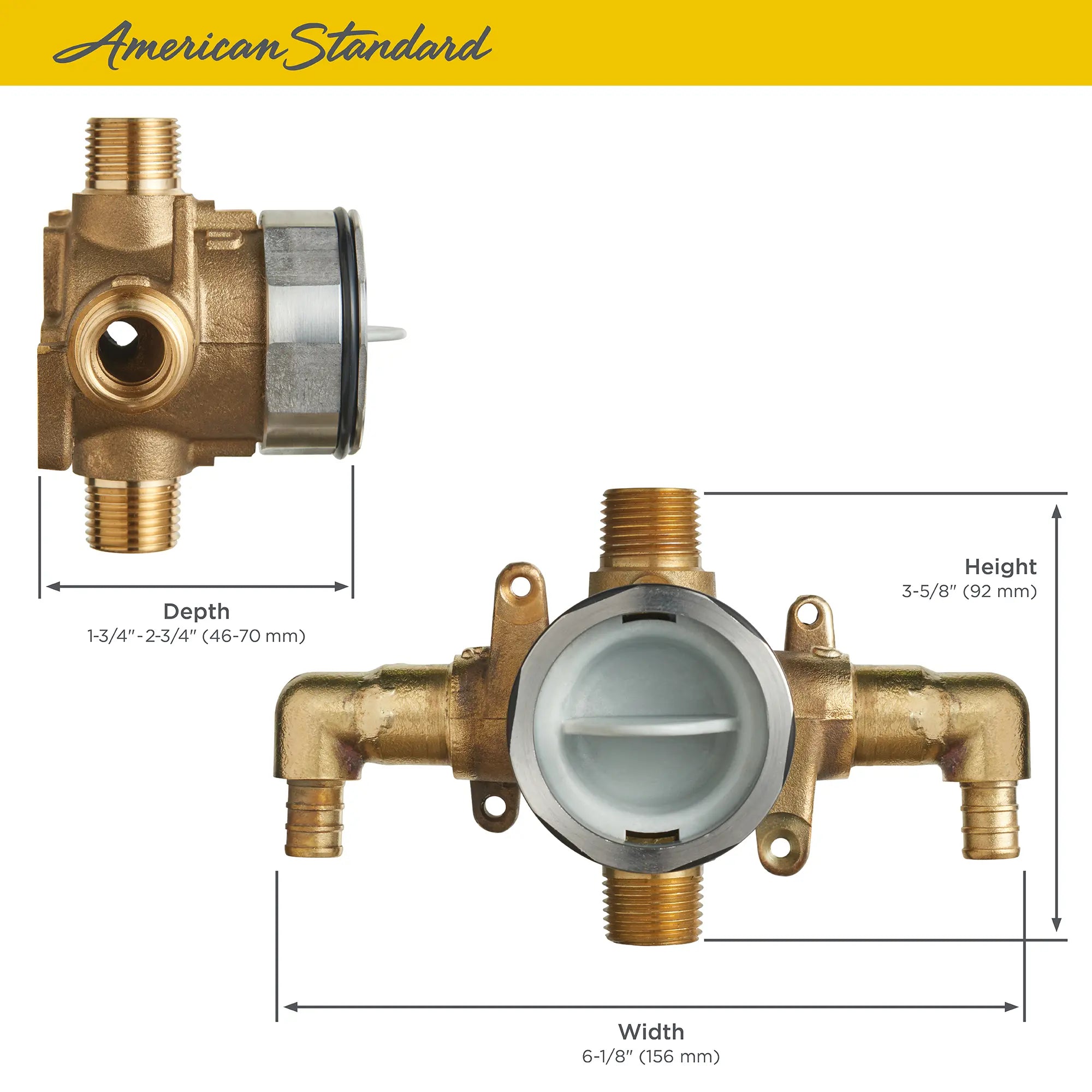 Flash® Shower Rough-In Valve With PEX Inlet Elbows/Universal Outlets for Crimp Ring System // NO FINISH // 67559_Flash_Valve_RU107E_Info_3_0_CDNwebp_fada311f-b71c-43e0-b6d7-9418d1a5544d.webp