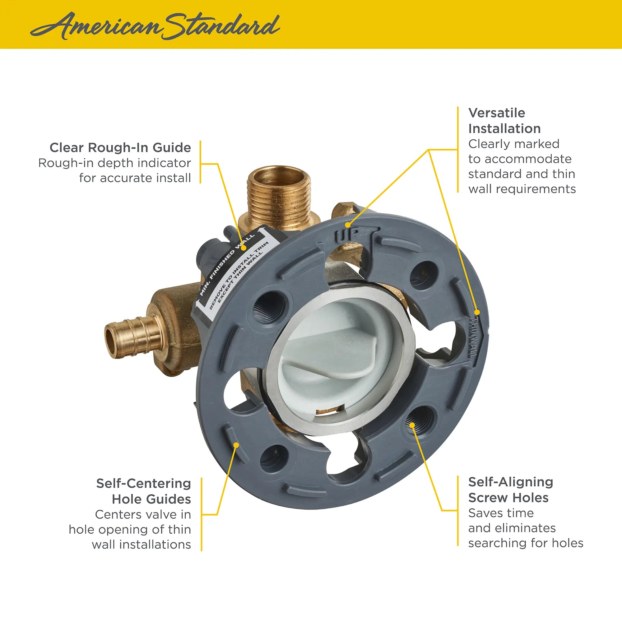 Flash® Shower Rough-In Valve With PEX Inlets/Universal Outlets for Crimp Ring System // NO FINISH // 67568_Flash_Valve_RU107_Info_2_0_CDNwebp.webp