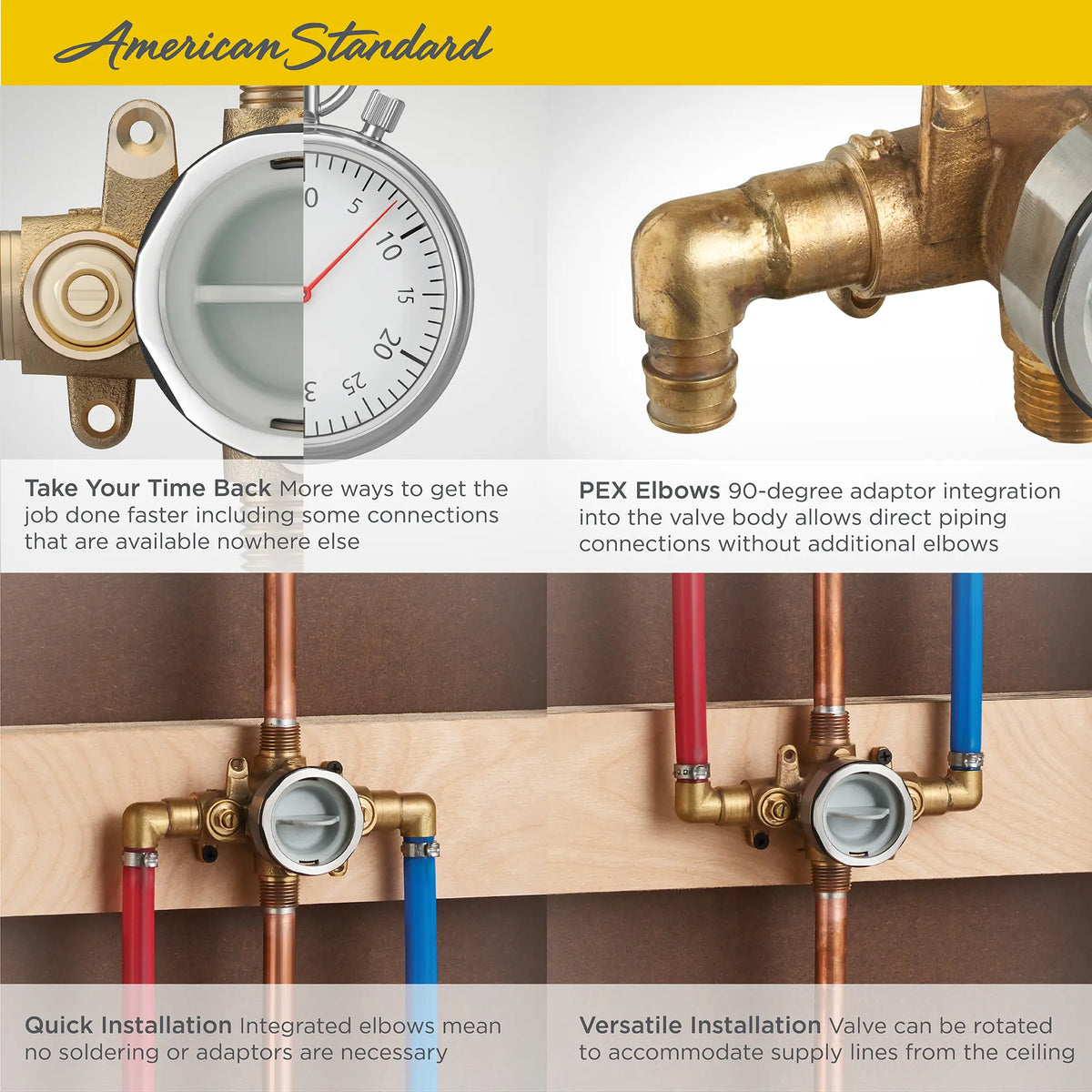Pex Rough In Box Flash® Shower Rough-In Valve With PEX Inlet Elbows/Universal Outlets f