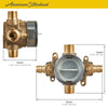 [RU108SS] Flash® Shower Rough-In Valve With PEX Inlets/Universal Outlets With Screwdriver Stops for Cold Expansion System - No Finish