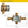 [RU109] Flash® Shower Rough-In Valve With CPVC Inlets/Universal Outlets - No Finish