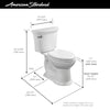 [205AA104.020] Heritage VorMax® Two-Piece 1.28 gpf/4.8 Lpf Chair Height Elongated Toilet Less Seat - White