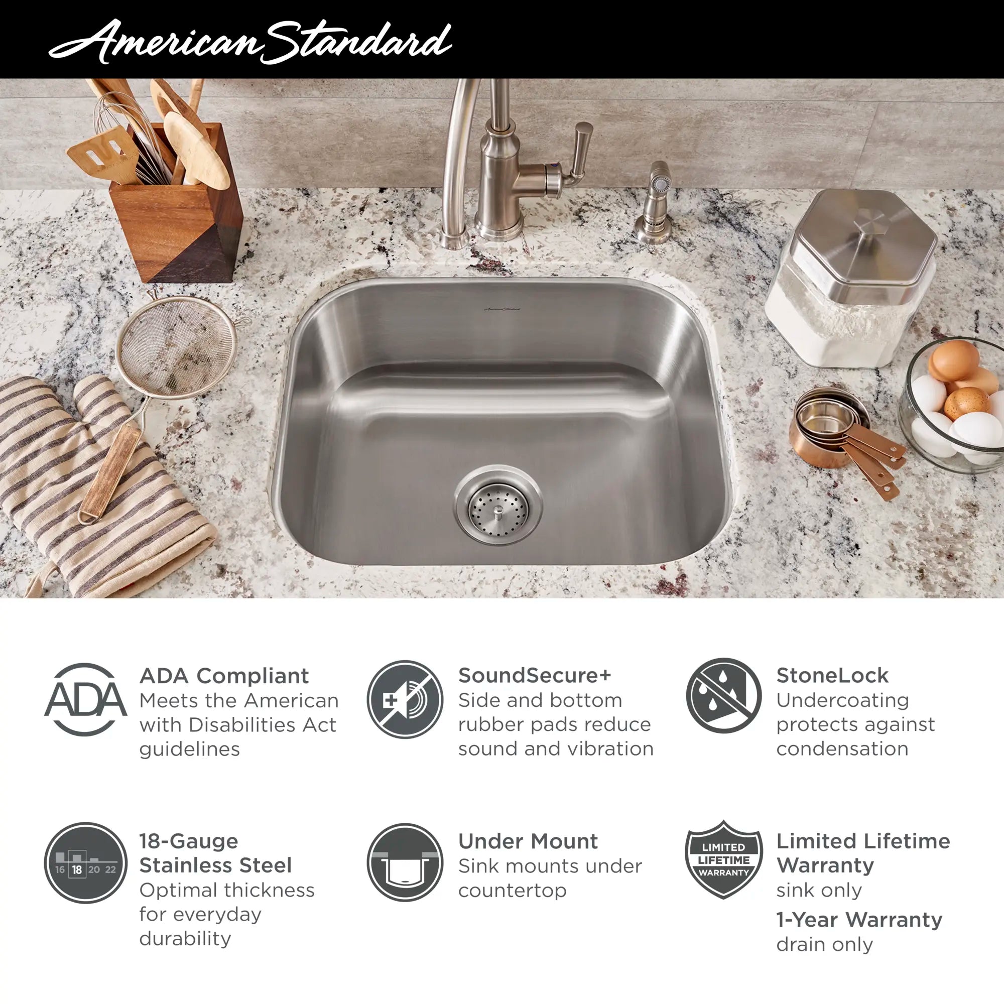 Portsmouth® 18 x 16-Inch Stainless Steel Undermount Single-Bowl ADA Kitchen Sink // STAINLESS STEEL // 67719_AS_Portsmouth_Info_SingleBowl_18SB6181600S075_1_0_CDNwebp.webp