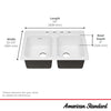[77DB33224.308] Quince 33 x 22-Inch Cast Iron 4-Hole Drop-In or Undercounter Double-Bowl Kitchen Sink - Brilliant White