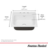 [77SB25223.308] Quince 25 x 22-Inch Cast Iron 3-Hole Drop-In Single-Bowl Kitchen Sink - Brilliant White