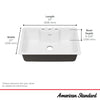 [77SB33223.308] Quince 33 x 22-Inch Cast Iron 3-Hole Drop-In Single-Bowl Kitchen Sink - Brilliant White