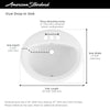[0476228.020] Reliant® Oval Drop-In Bathroom Sink, 4 in. Centerset Holes - White