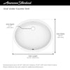 [0496200.020] Reliant® Oval Under Counter Bathroom Sink - White